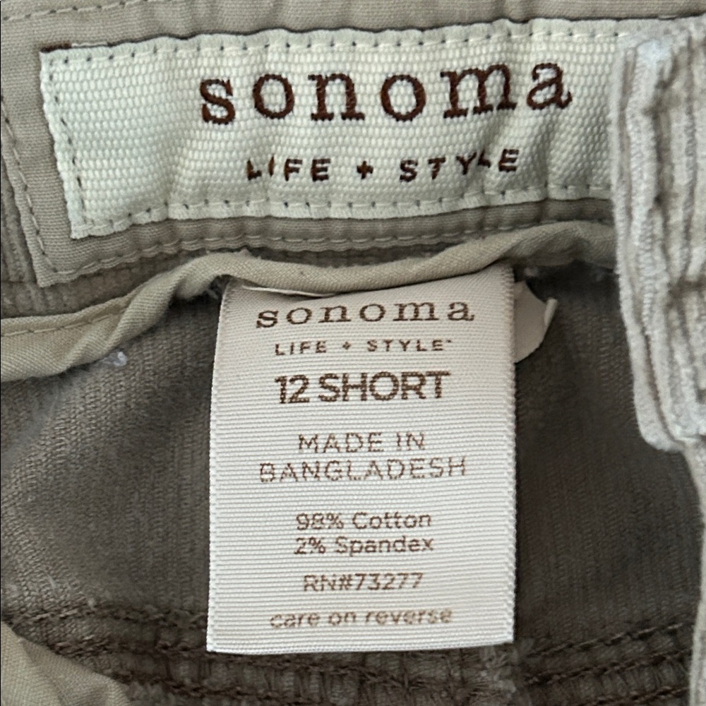 Sonoma Women's Straight Leg Corduroy Jeans in Tan size 12 Short - Picture 2 of 7
